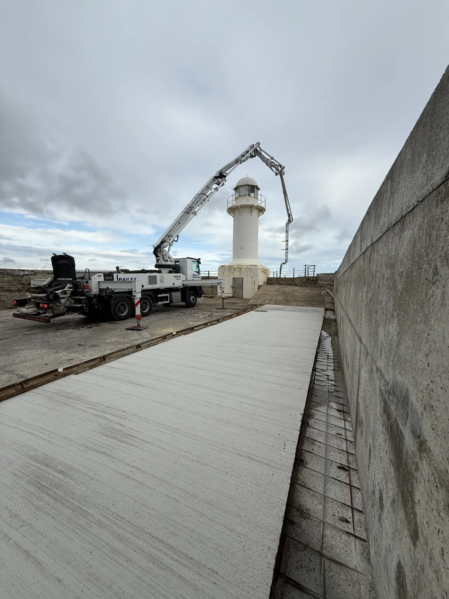 Concrete Pumping South Gare Lighthouse